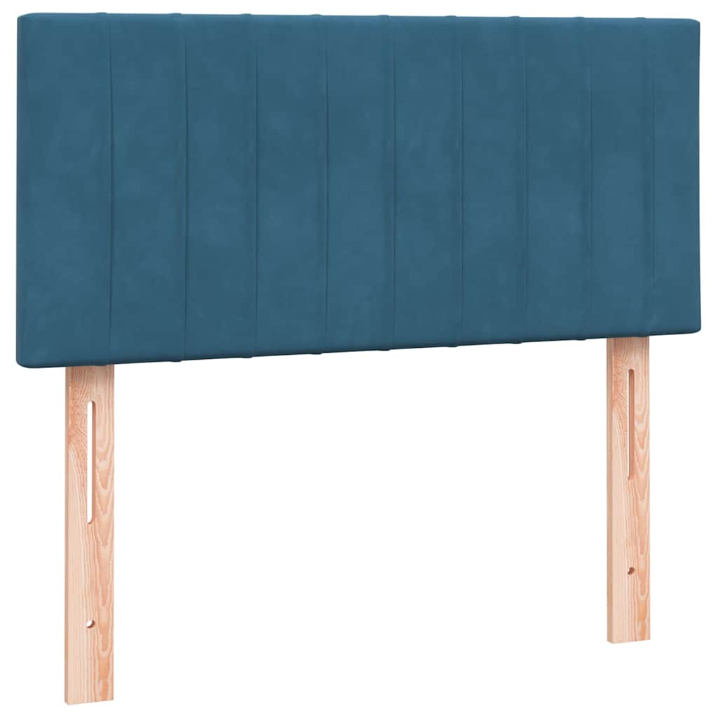 Boxspring met matras fluweel donkerblauw 80x210 cm is nu te koop bij PeponiXL, paradijselijk wonen!