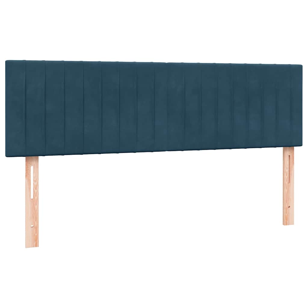 Boxspring met matras fluweel donkerblauw 160x210 cm is nu te koop bij PeponiXL, paradijselijk wonen!
