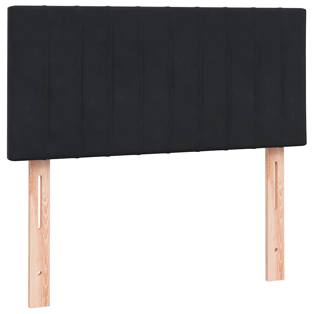 Boxspring met matras fluweel zwart 80x220 cm is nu te koop bij PeponiXL, paradijselijk wonen!