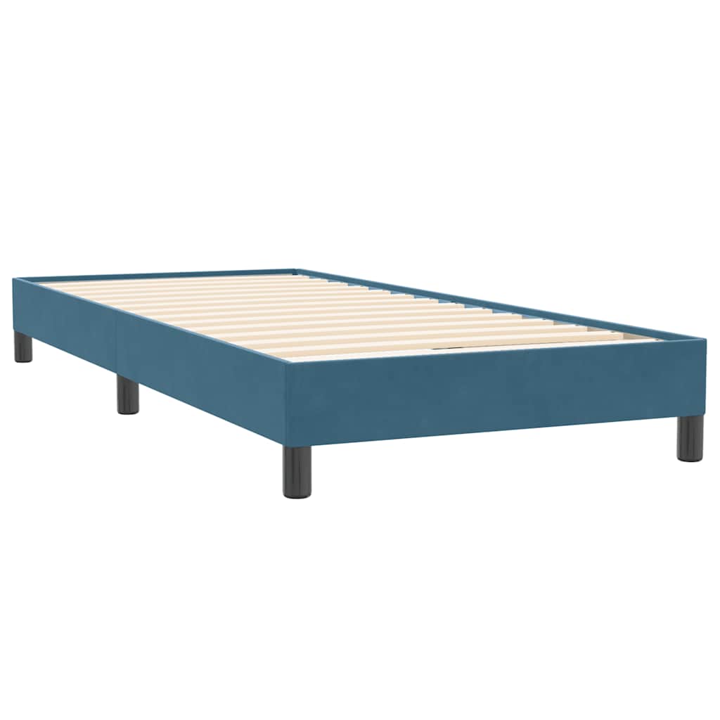 Boxspring met matras fluweel donkerblauw 80x220 cm is nu te koop bij PeponiXL, paradijselijk wonen!