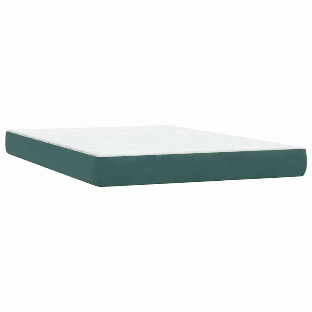 Boxspring met matras fluweel donkergroen 160x220 cm is nu te koop bij PeponiXL, paradijselijk wonen!