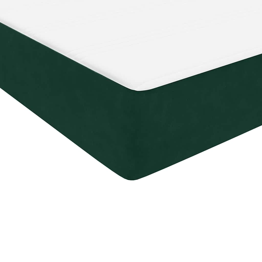 Boxspring met matras fluweel donkergroen 160x220 cm is nu te koop bij PeponiXL, paradijselijk wonen!
