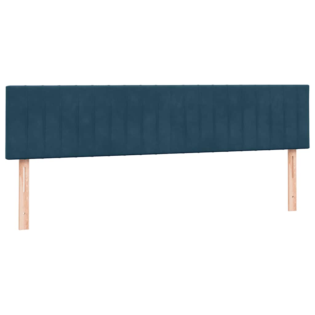 Boxspring met matras fluweel donkerblauw 180x220 cm is nu te koop bij PeponiXL, paradijselijk wonen!