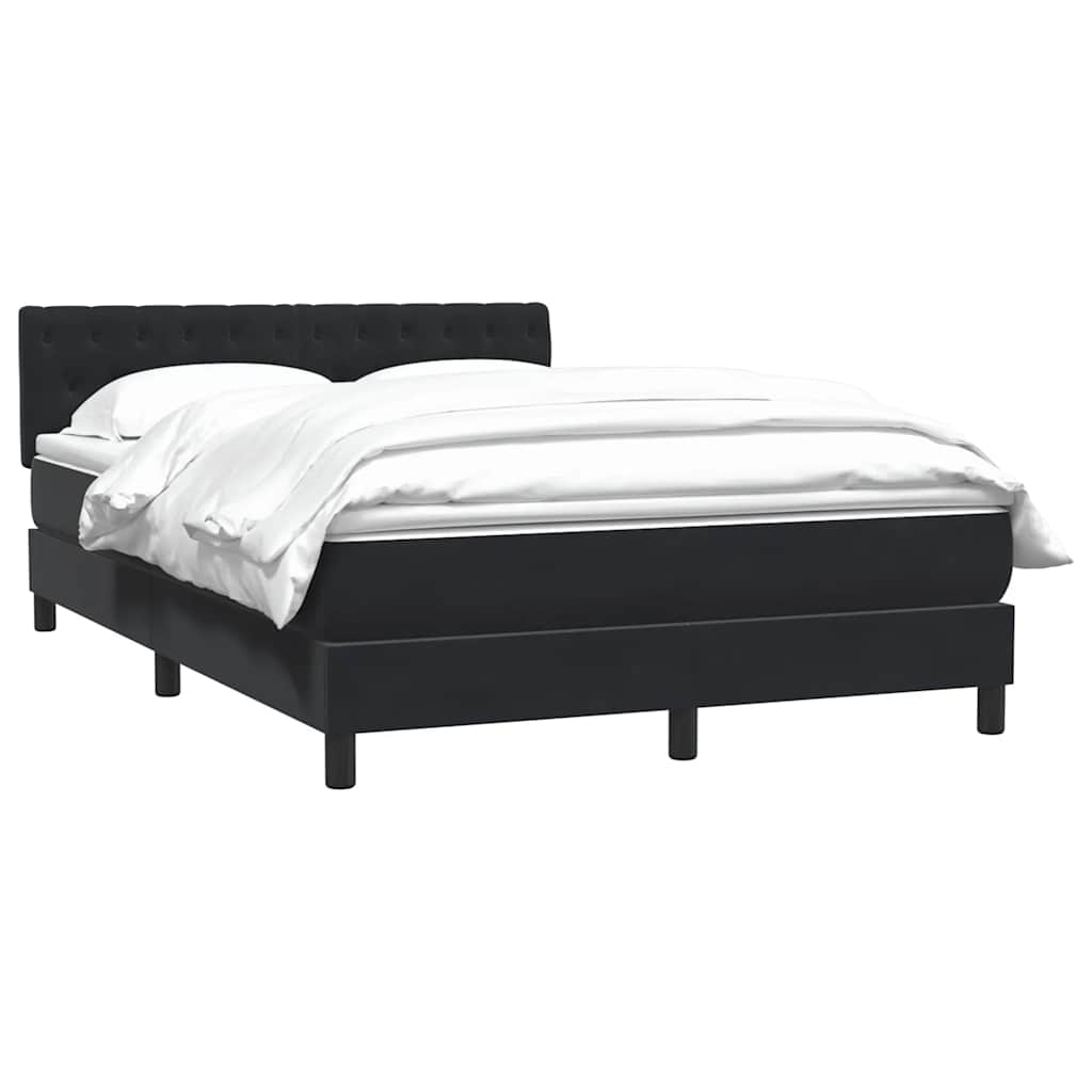 Boxspring met matras fluweel zwart 160x210 cm is nu te koop bij PeponiXL, paradijselijk wonen!