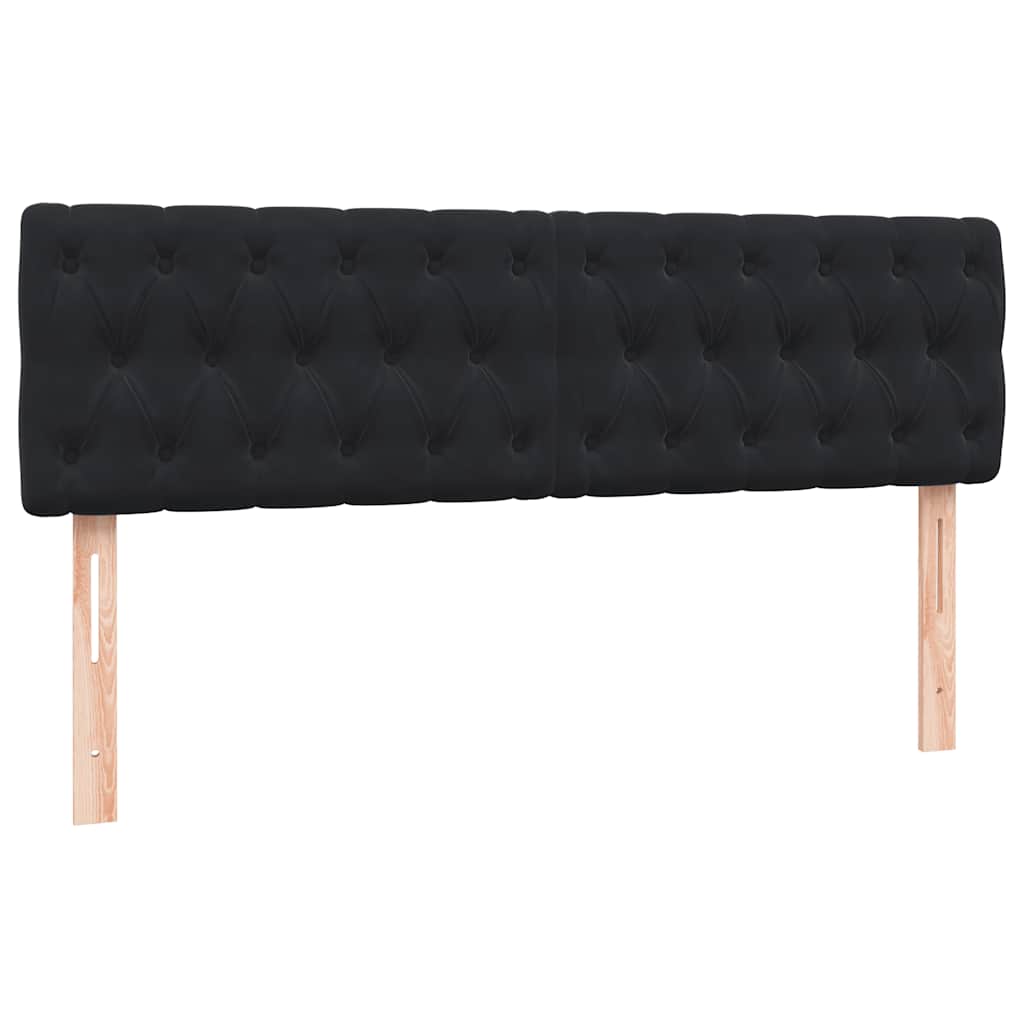 Boxspring met matras fluweel zwart 160x210 cm is nu te koop bij PeponiXL, paradijselijk wonen!