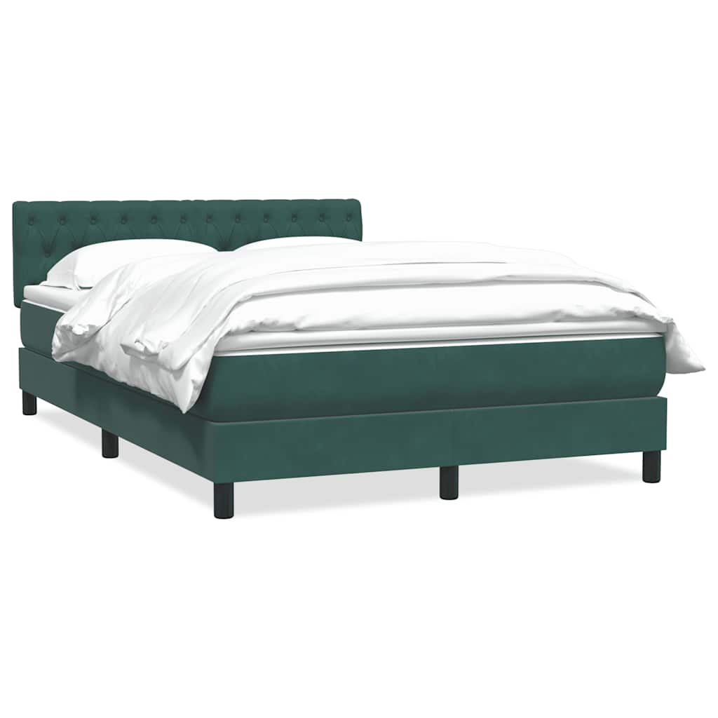Boxspring met matras fluweel donkergroen 160x210 cm is nu te koop bij PeponiXL, paradijselijk wonen!