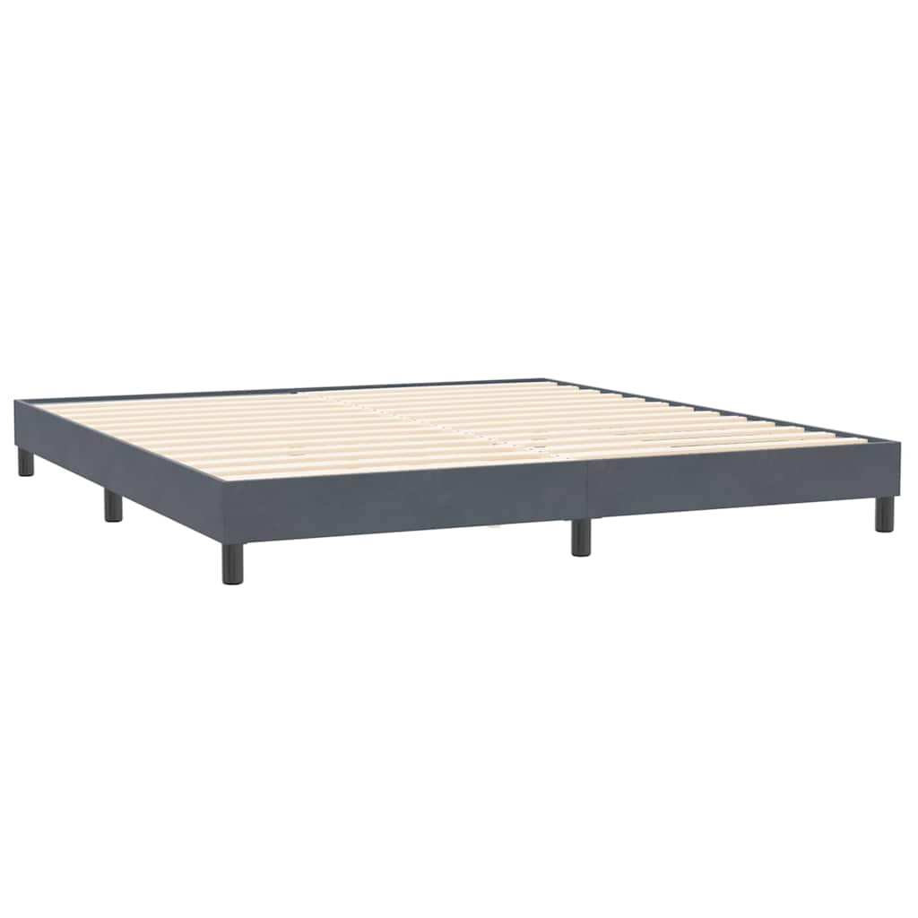 Boxspring met matras fluweel donkergrijs 180x210 cm is nu te koop bij PeponiXL, paradijselijk wonen!