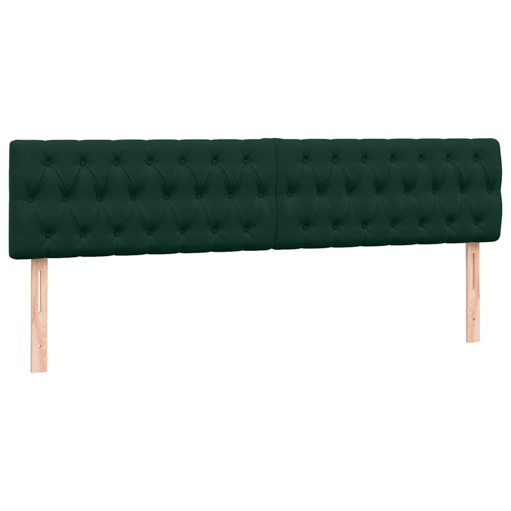 Boxspring met matras fluweel donkergroen 180x210 cm