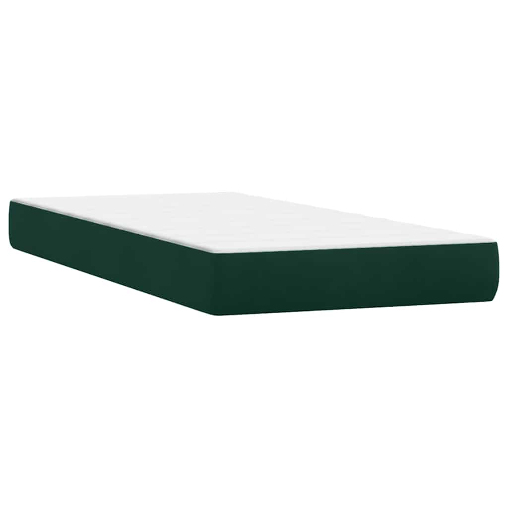 Boxspring met matras fluweel donkergroen 180x210 cm