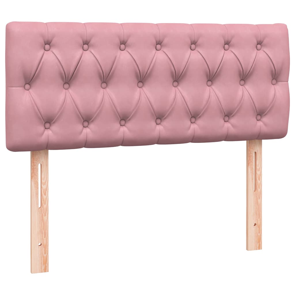 Boxspring met matras fluweel roze 120x220 cm is nu te koop bij PeponiXL, paradijselijk wonen!