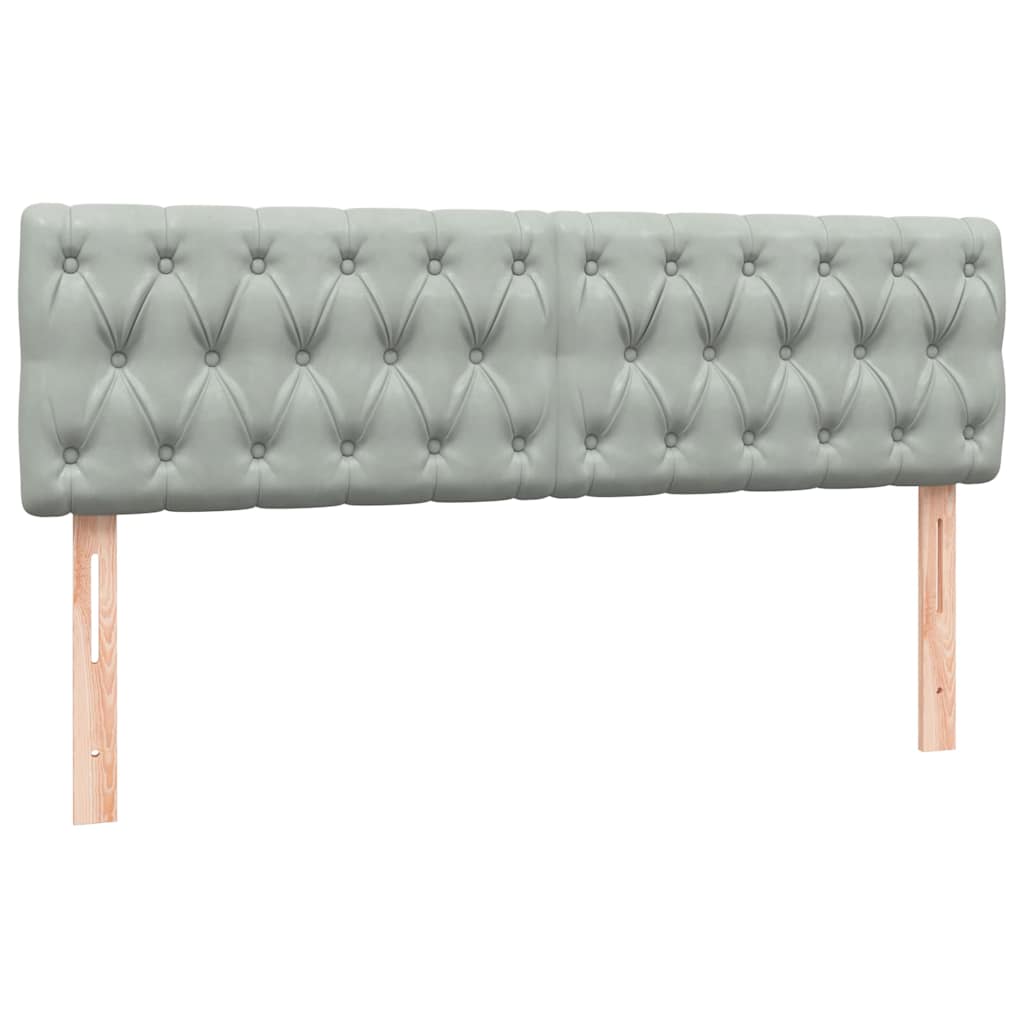 Boxspring met matras fluweel lichtgrijs 160x220 cm is nu te koop bij PeponiXL, paradijselijk wonen!