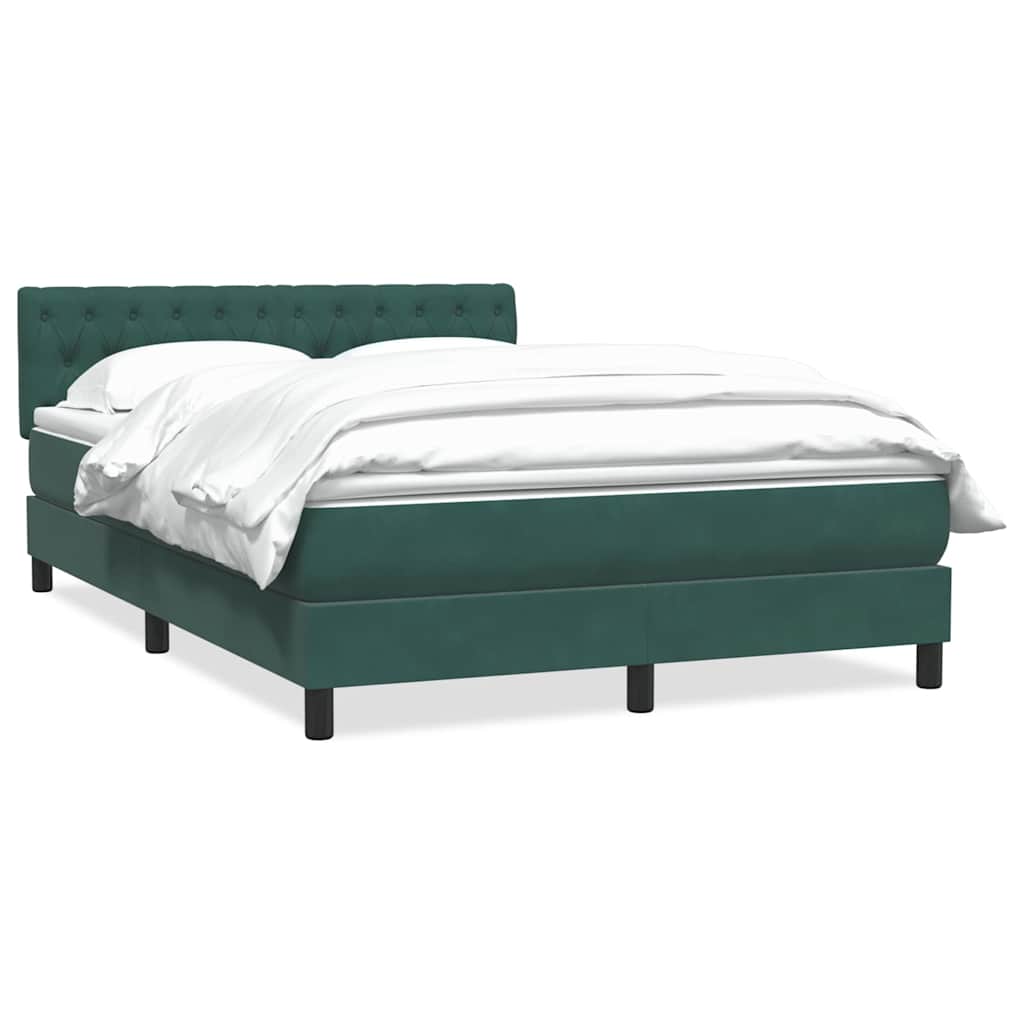Boxspring met matras fluweel donkergroen 160x220 cm is nu te koop bij PeponiXL, paradijselijk wonen!