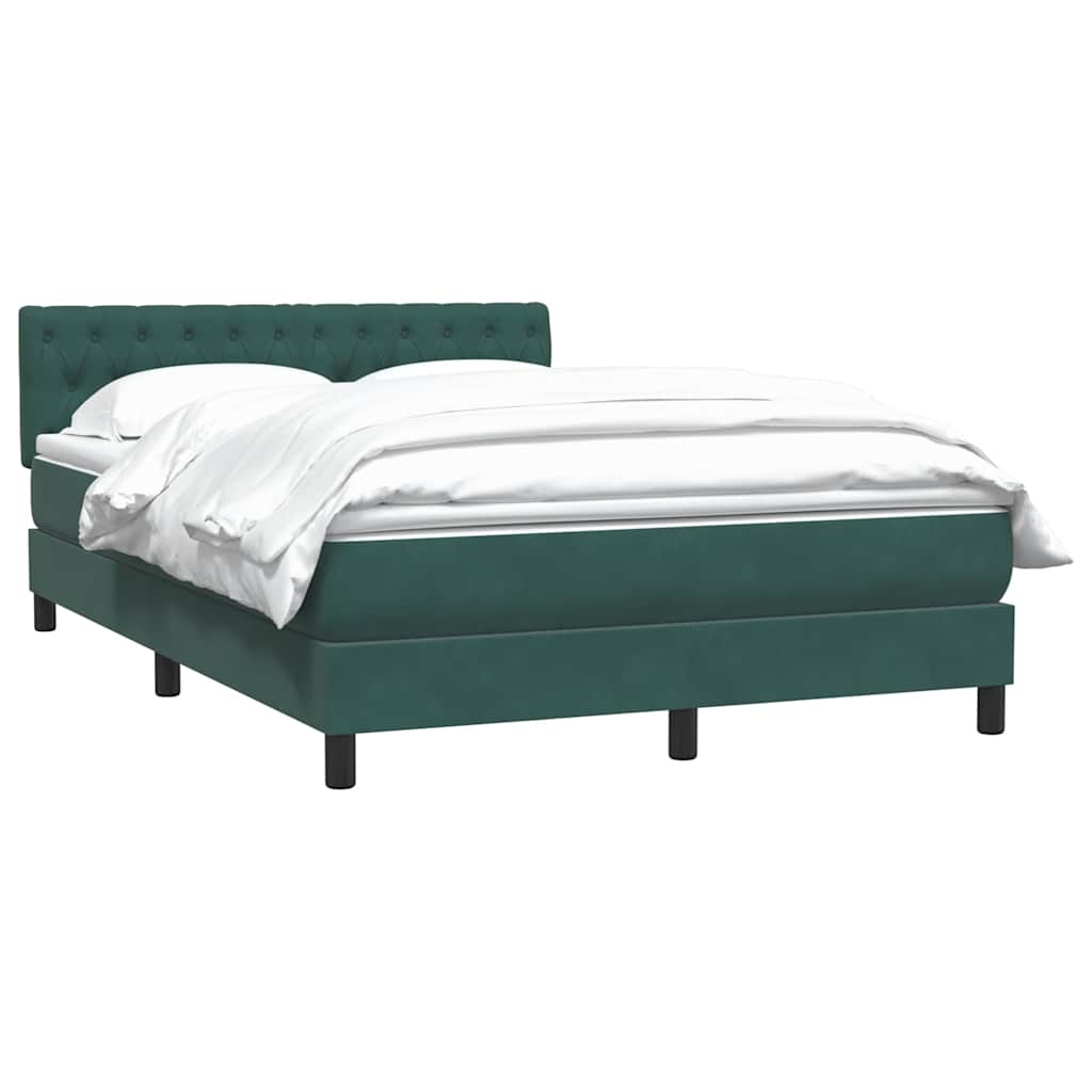 Boxspring met matras fluweel donkergroen 160x220 cm is nu te koop bij PeponiXL, paradijselijk wonen!