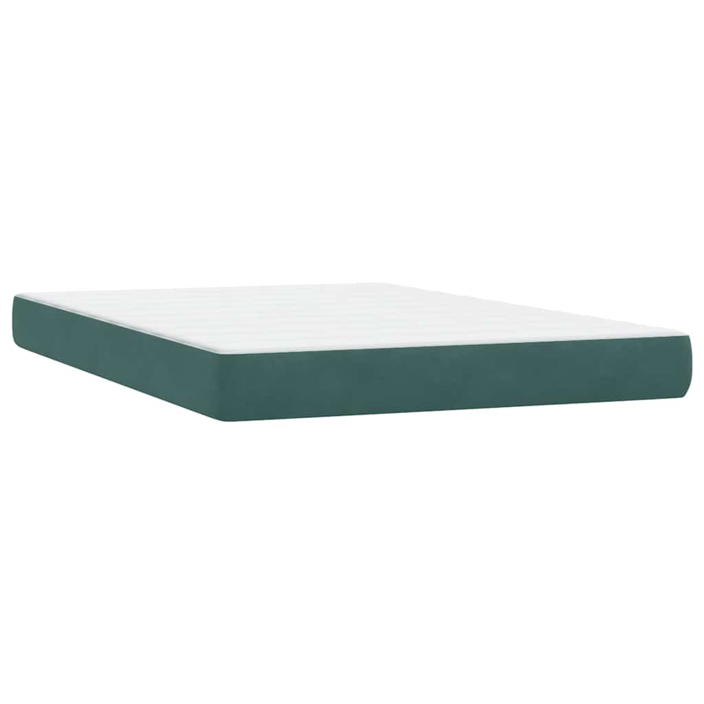 Boxspring met matras fluweel donkergroen 160x220 cm is nu te koop bij PeponiXL, paradijselijk wonen!