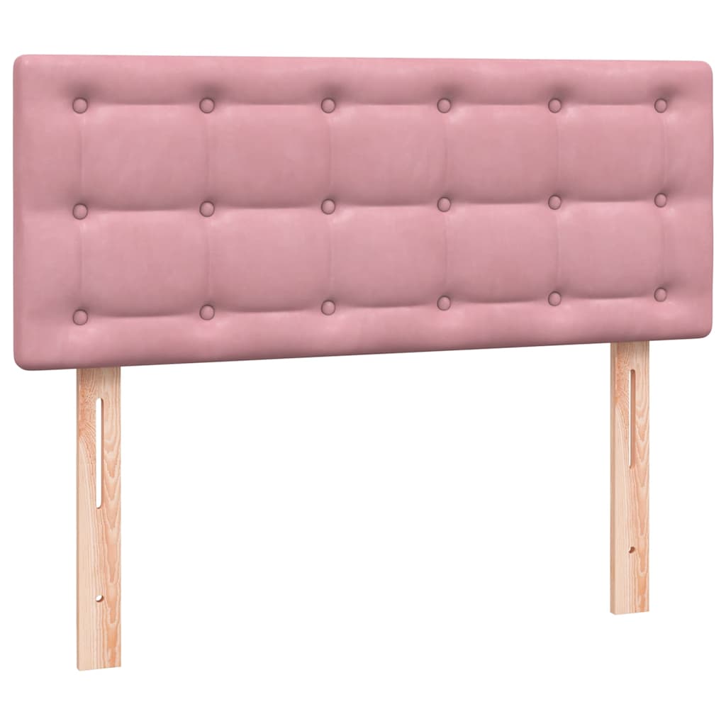 Boxspring met matras fluweel roze 120x220 cm is nu te koop bij PeponiXL, paradijselijk wonen!