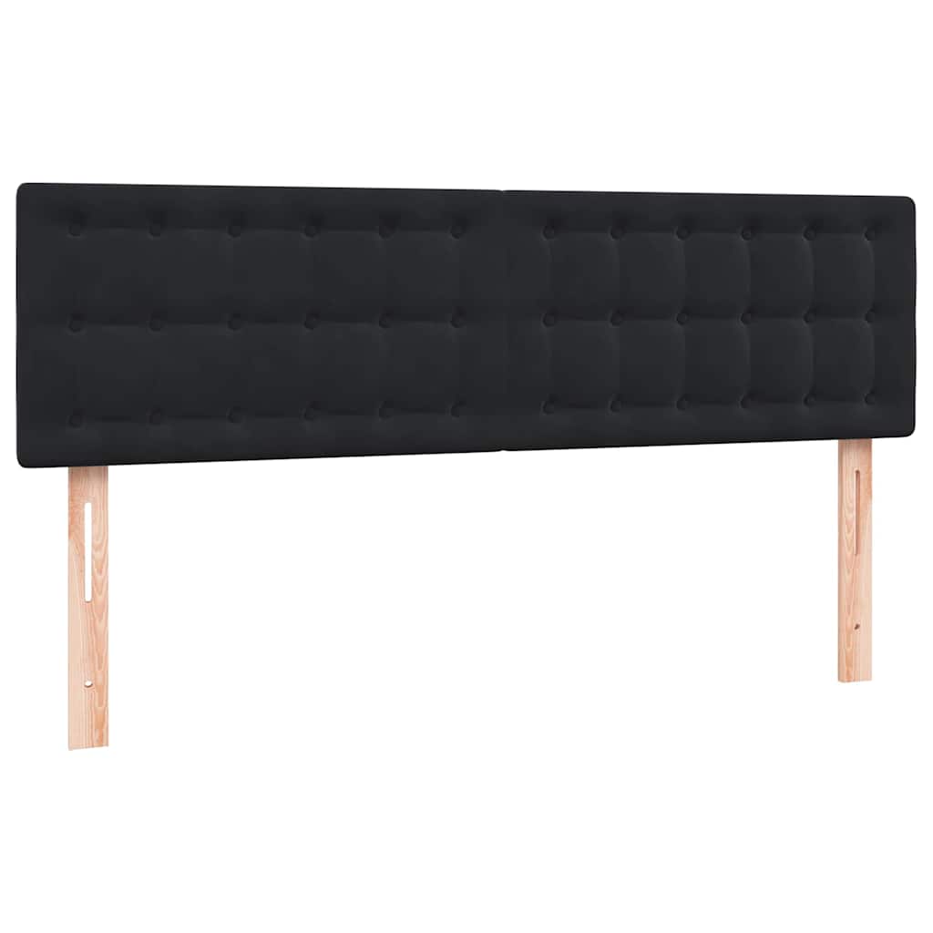 Boxspring met matras fluweel zwart 140x220 cm