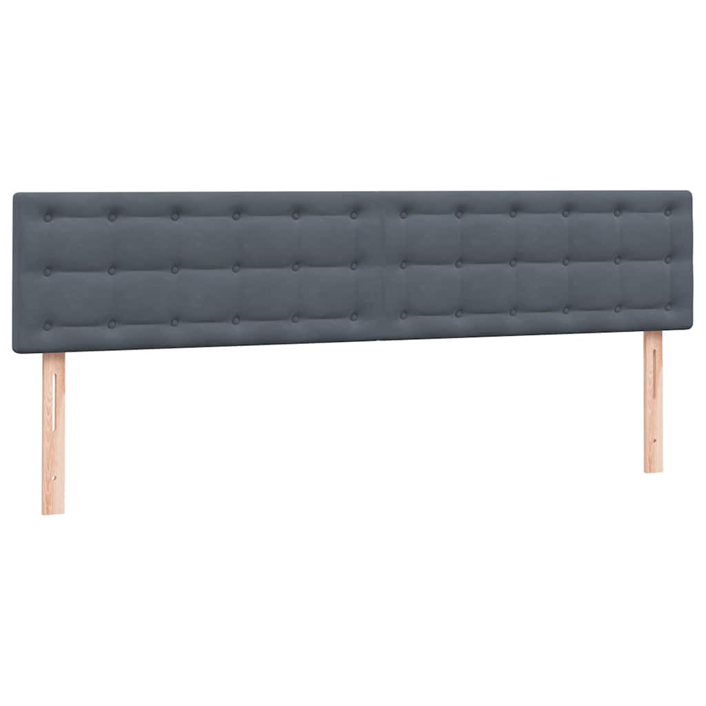 Boxspring met matras fluweel donkergrijs 180x220 cm is nu te koop bij PeponiXL, paradijselijk wonen!