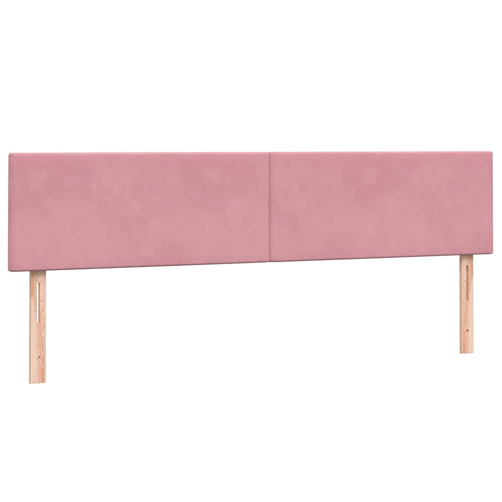 Boxspring met matras en LED fluweel roze 180x210 cm is nu te koop bij PeponiXL, paradijselijk wonen!