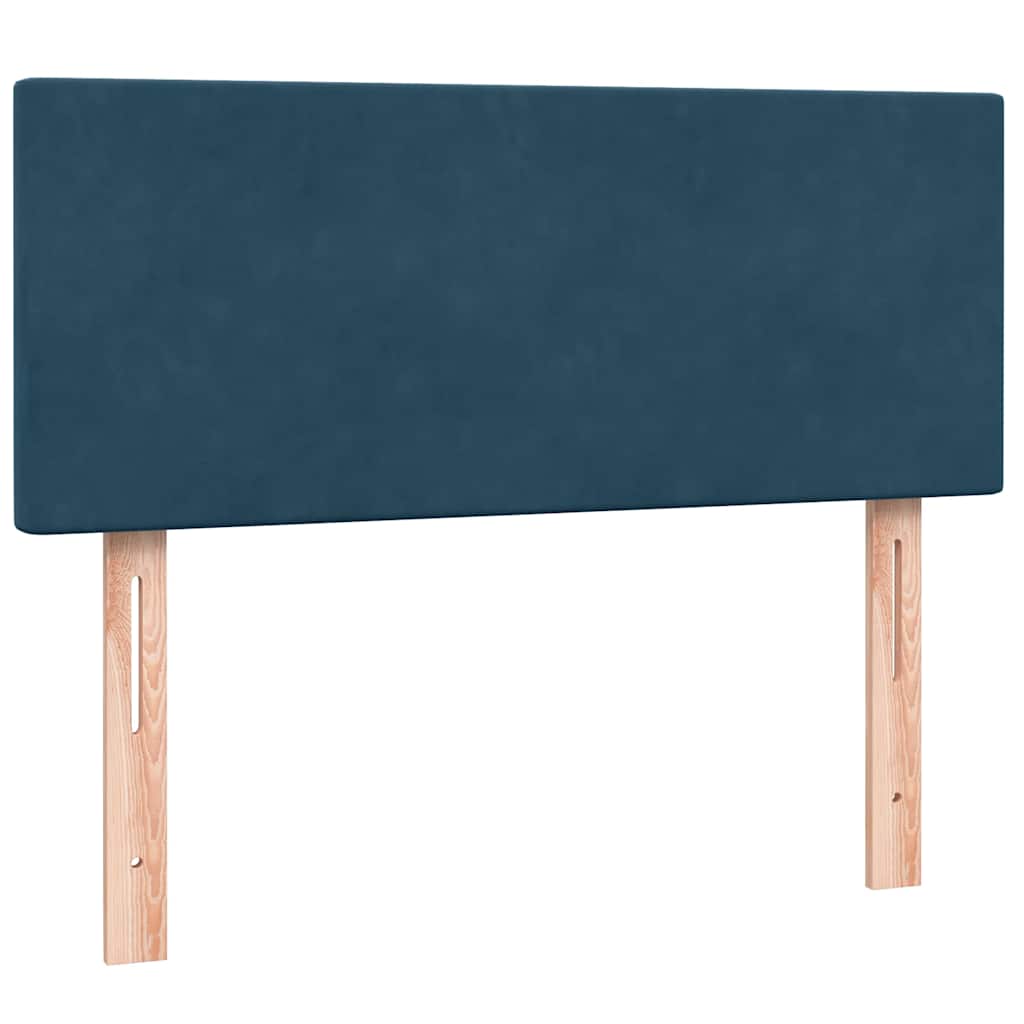 Boxspring met matras en LED fluweel donkerblauw 120x220 cm