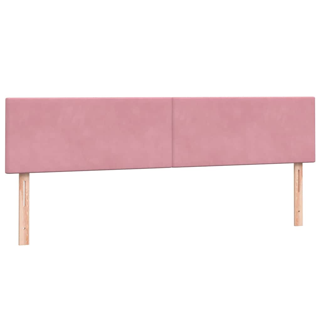 Boxspring met matras en LED fluweel roze 180x220 cm