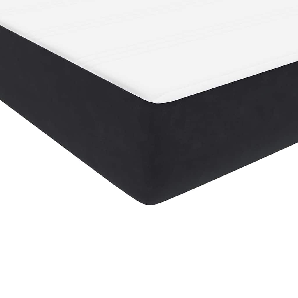 Boxspring met matras en LED fluweel zwart 200x220 cm