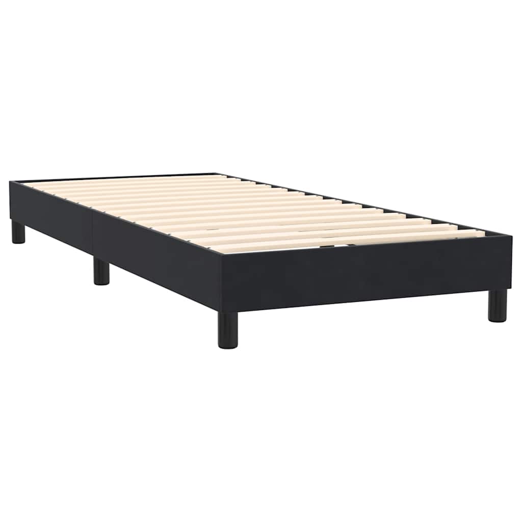 Boxspring met matras en LED fluweel zwart 80x220 cm is nu te koop bij PeponiXL, paradijselijk wonen!