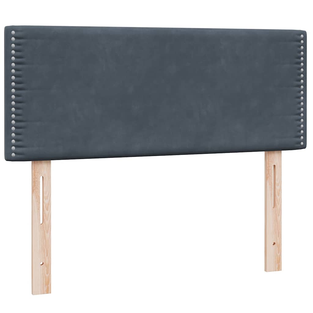 Boxspring met matras en LED fluweel donkergrijs 120x220 cm