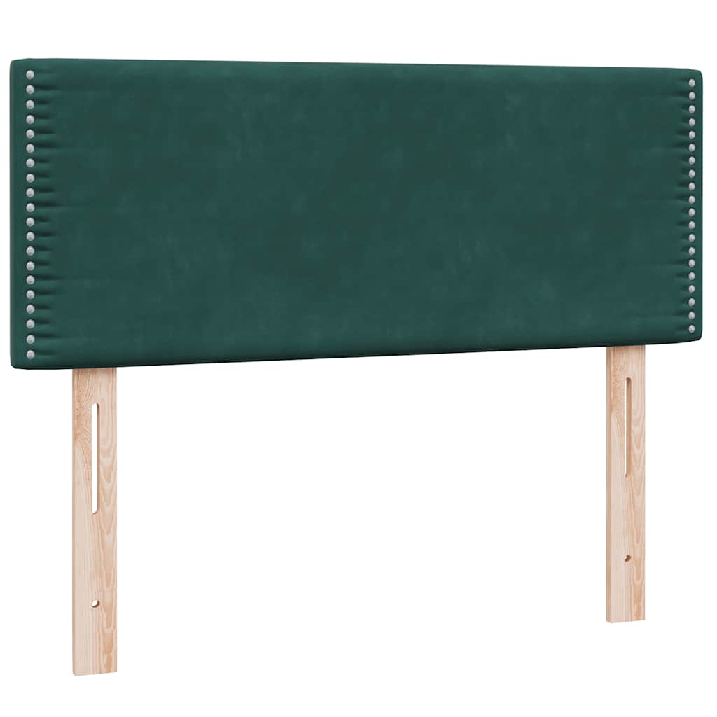 Boxspring met matras en LED fluweel donkergroen 120x220 cm
