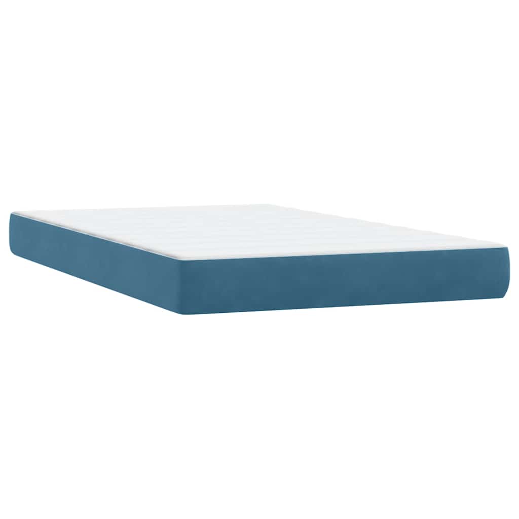 Boxspring met matras en LED fluweel donkerblauw 120x220 cm