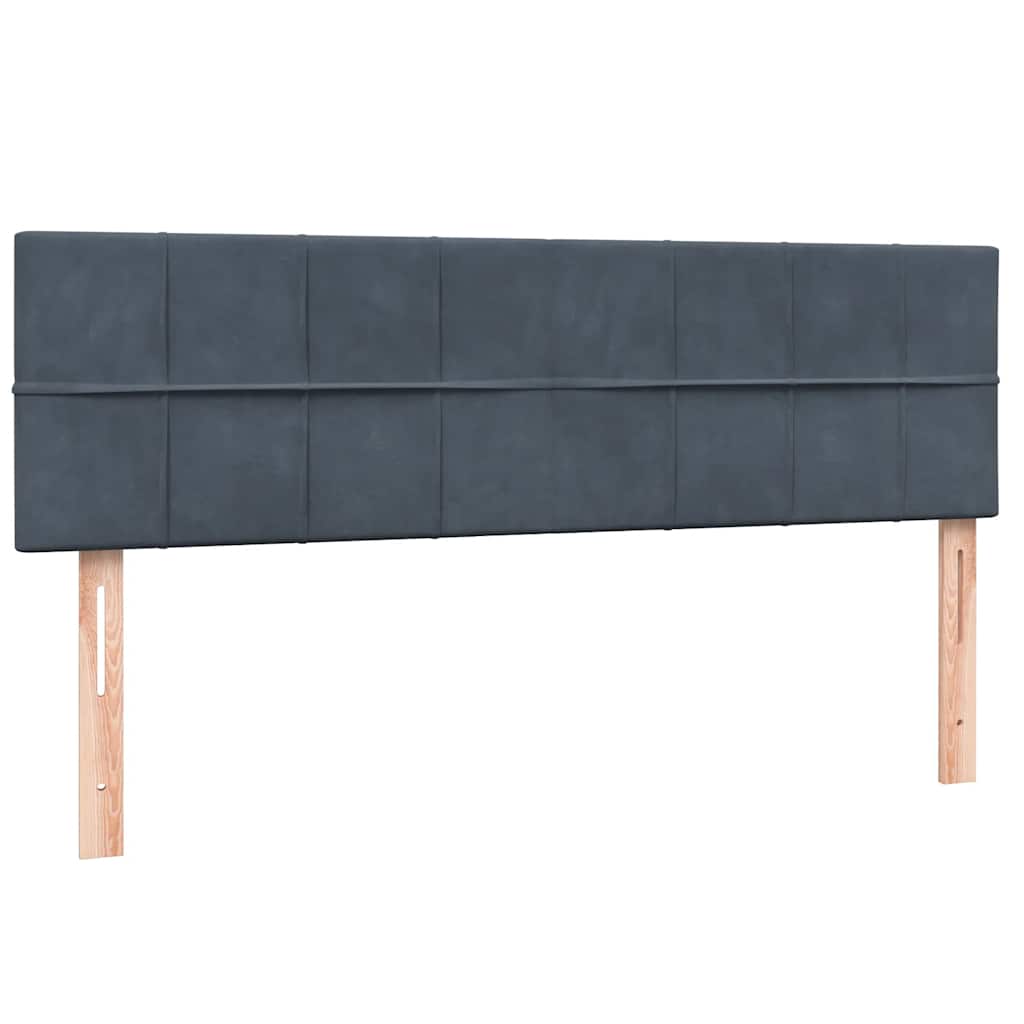 Boxspring met matras en LED fluweel donkergrijs 140x210 cm is nu te koop bij PeponiXL, paradijselijk wonen!