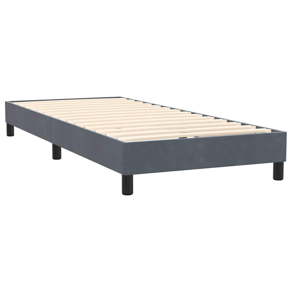 Boxspring met matras en LED fluweel donkergrijs 80x220 cm is nu te koop bij PeponiXL, paradijselijk wonen!