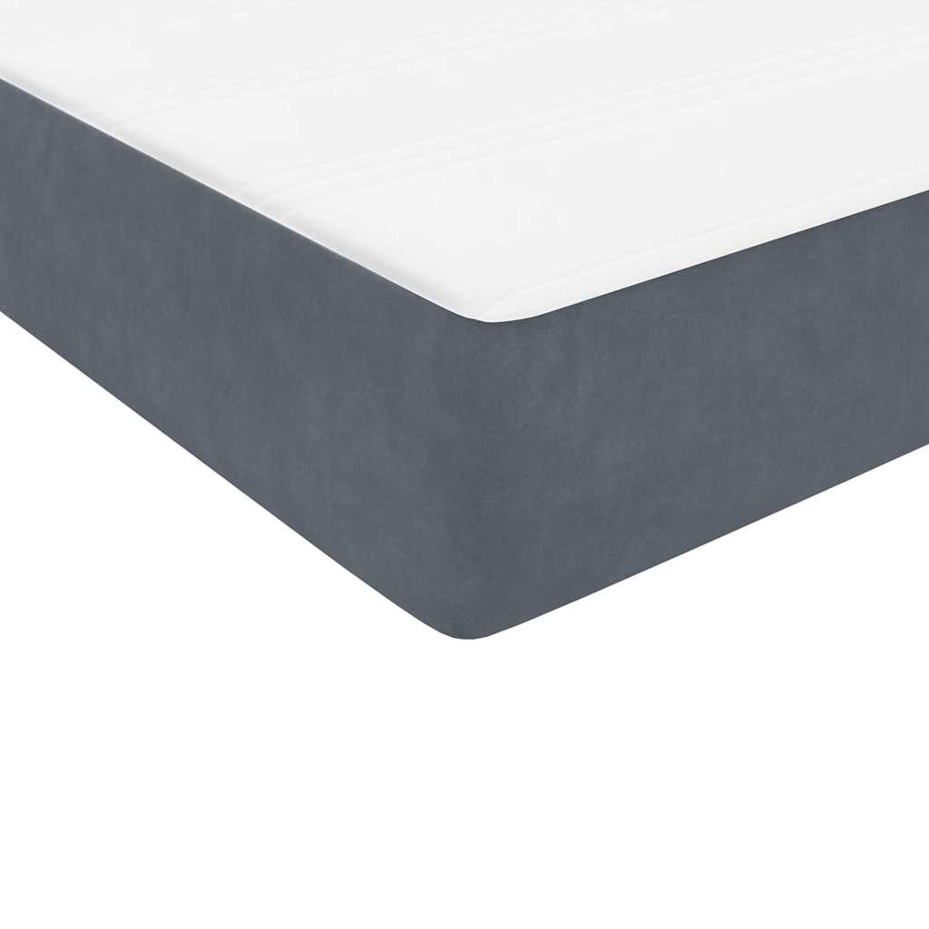 Boxspring met matras en LED fluweel donkergrijs 80x220 cm is nu te koop bij PeponiXL, paradijselijk wonen!
