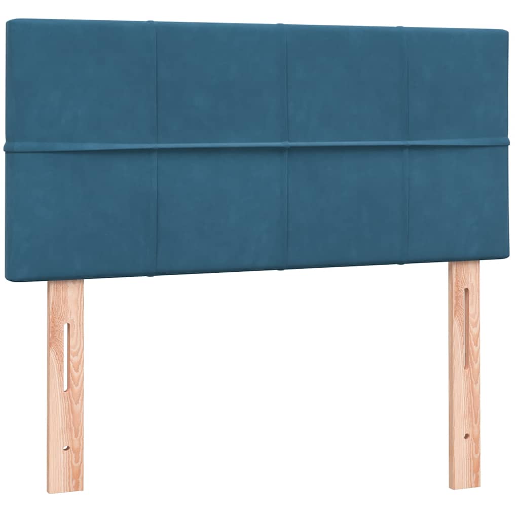 Boxspring met matras en LED fluweel donkerblauw 80x220 cm is nu te koop bij PeponiXL, paradijselijk wonen!