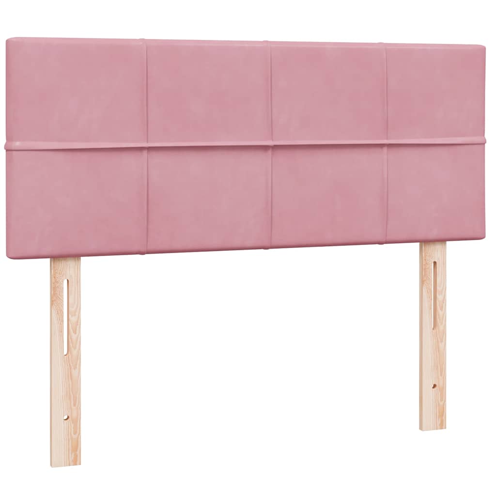 Boxspring met matras en LED fluweel roze 120x220 cm is nu te koop bij PeponiXL, paradijselijk wonen!