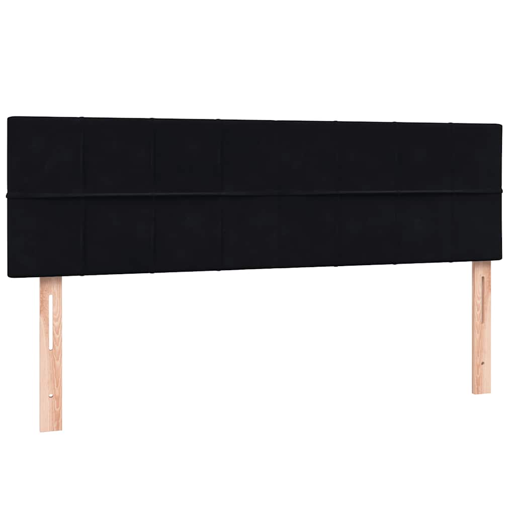 Boxspring met matras en LED fluweel zwart 160x220 cm