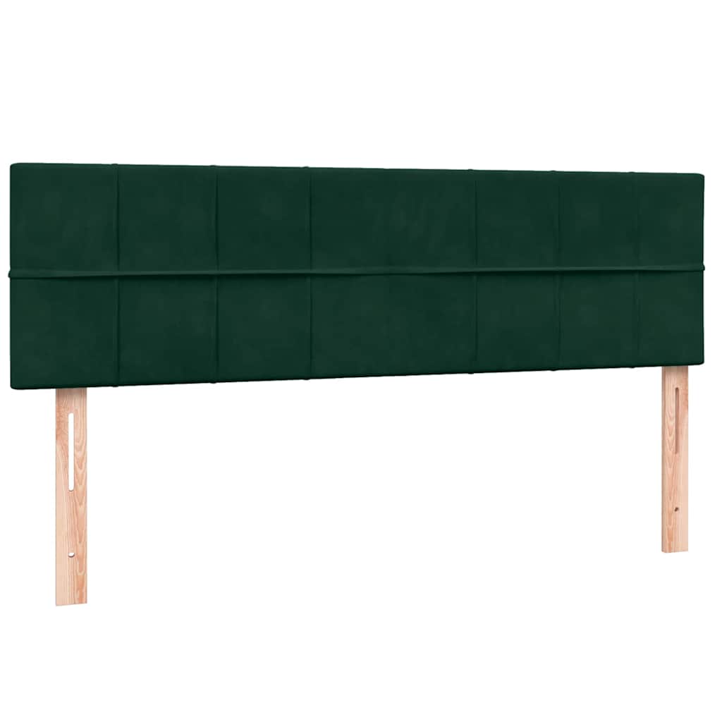 Boxspring met matras en LED fluweel donkergroen 160x220 cm is nu te koop bij PeponiXL, paradijselijk wonen!