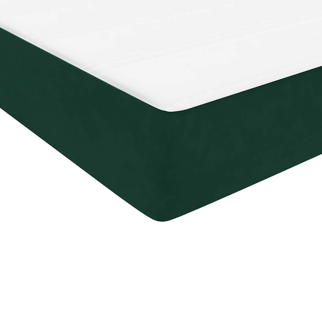 Boxspring met matras en LED fluweel donkergroen 160x220 cm is nu te koop bij PeponiXL, paradijselijk wonen!