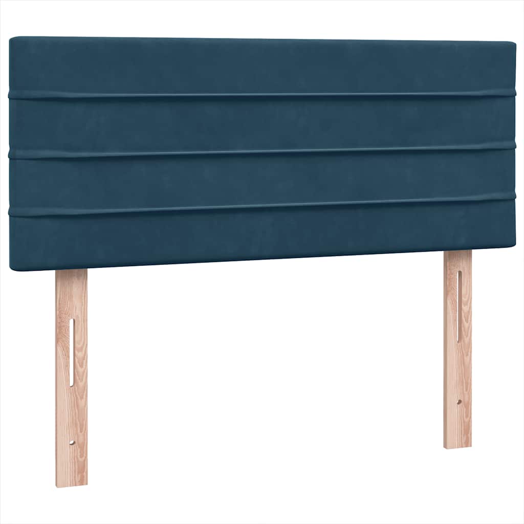 Boxspring met matras en LED fluweel donkerblauw 120x210 cm