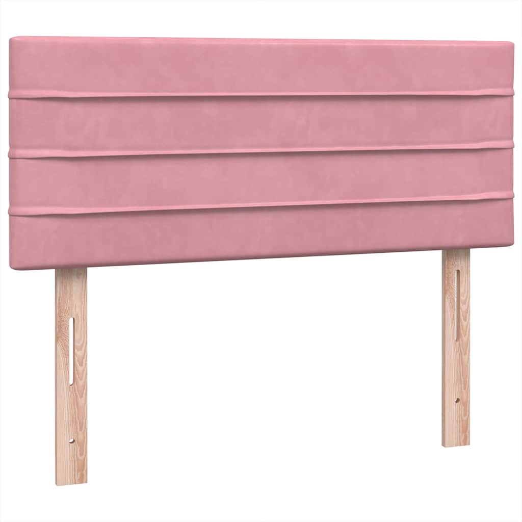 Boxspring met matras en LED fluweel roze 120x210 cm