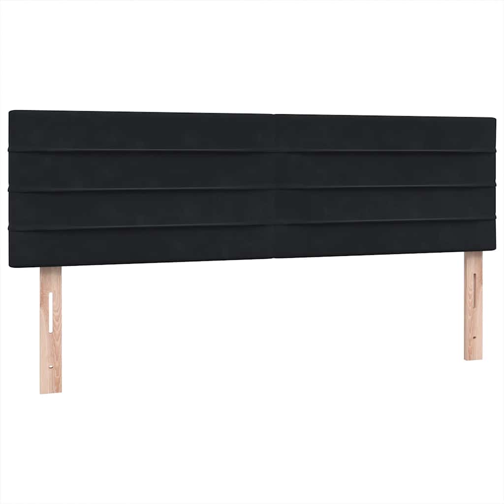 Boxspring met matras en LED fluweel zwart 140x210 cm