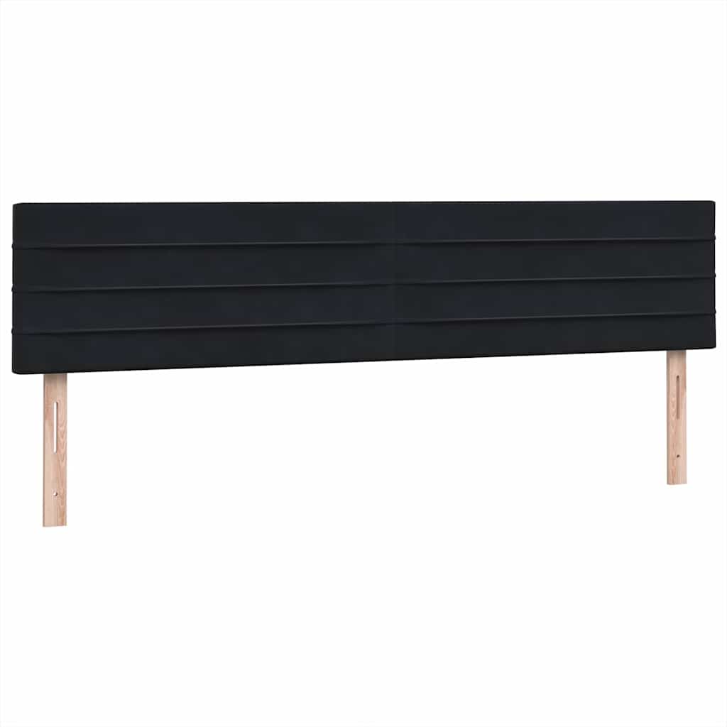 Boxspring met matras en LED fluweel zwart 180x210 cm