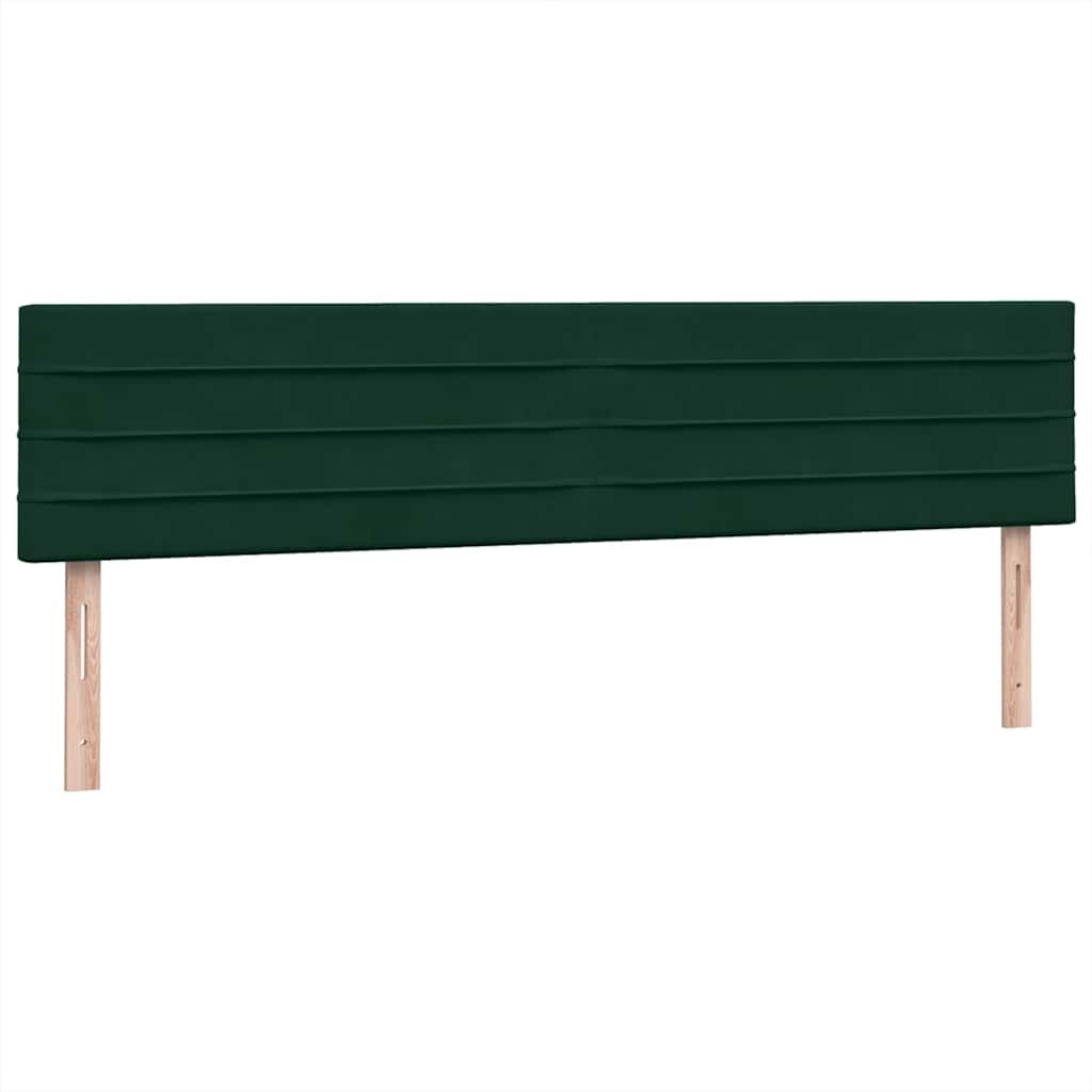 Boxspring met matras en LED fluweel donkergroen 180x210 cm