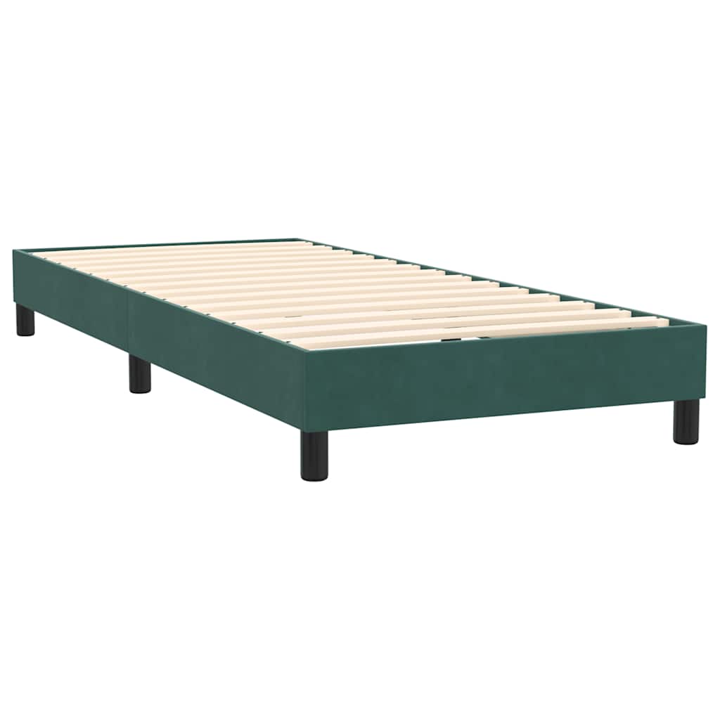 Boxspring met matras en LED fluweel donkergroen 80x220 cm is nu te koop bij PeponiXL, paradijselijk wonen!