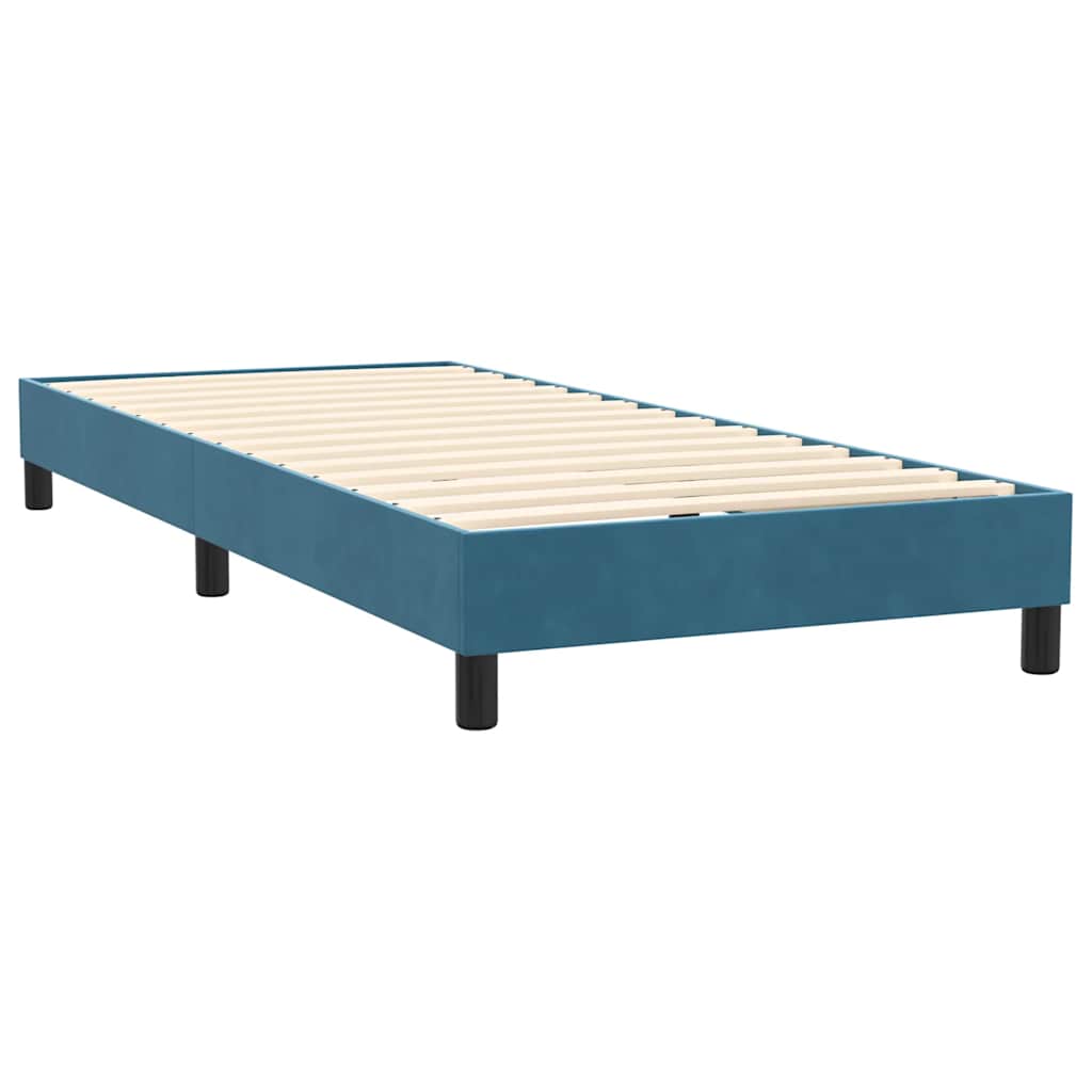 Boxspring met matras en LED fluweel donkerblauw 80x220 cm is nu te koop bij PeponiXL, paradijselijk wonen!