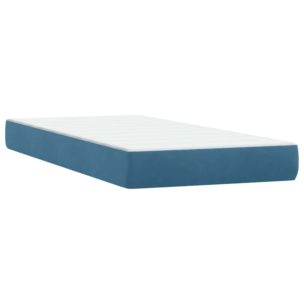 Boxspring met matras en LED fluweel donkerblauw 80x220 cm is nu te koop bij PeponiXL, paradijselijk wonen!