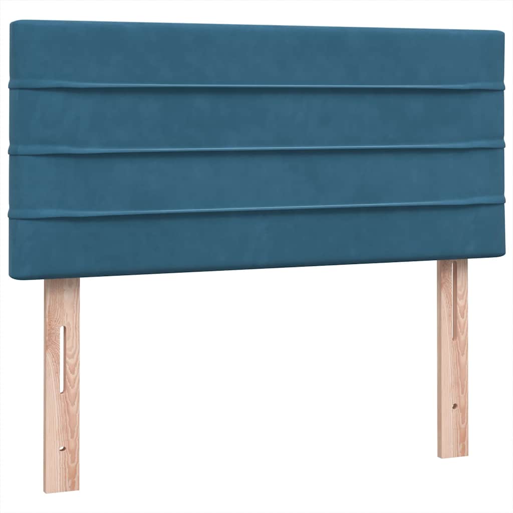 Boxspring met matras en LED fluweel donkerblauw 80x220 cm is nu te koop bij PeponiXL, paradijselijk wonen!