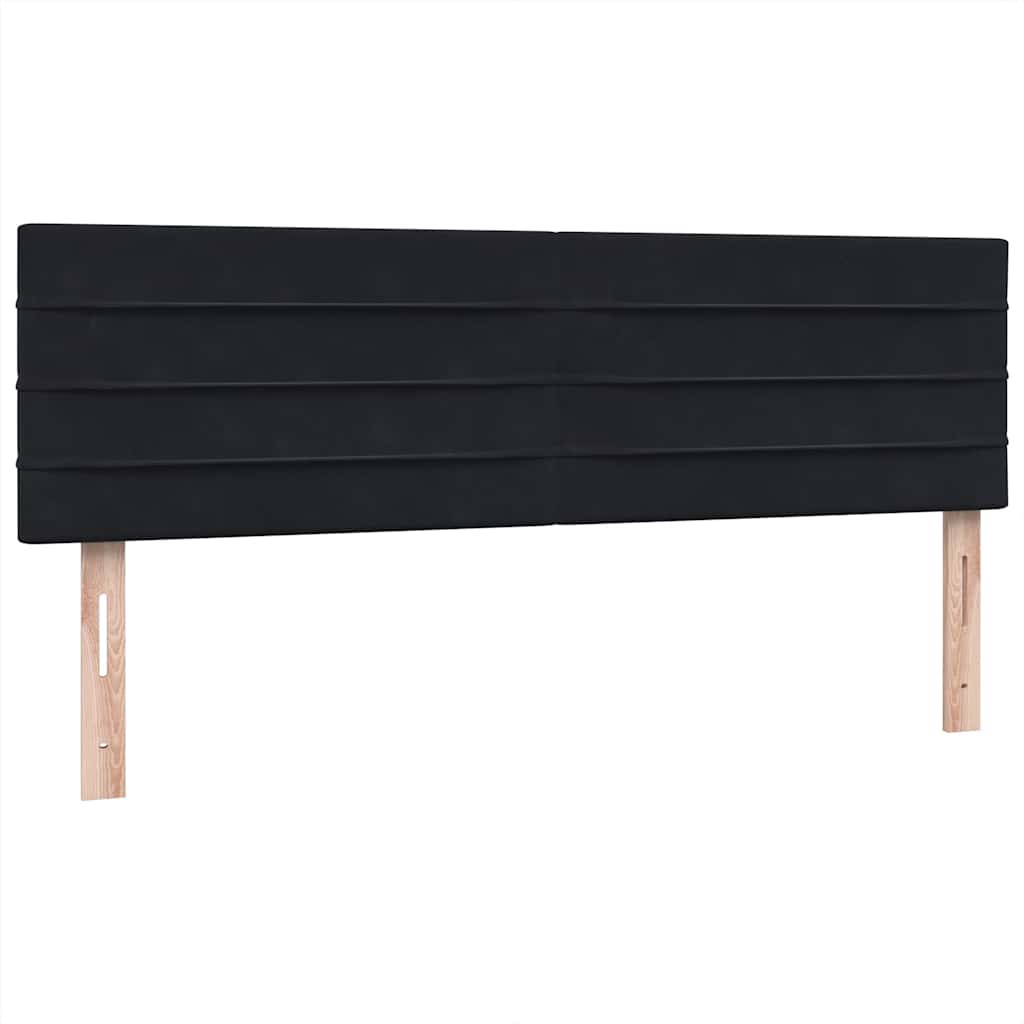 Boxspring met matras en LED fluweel zwart 160x220 cm