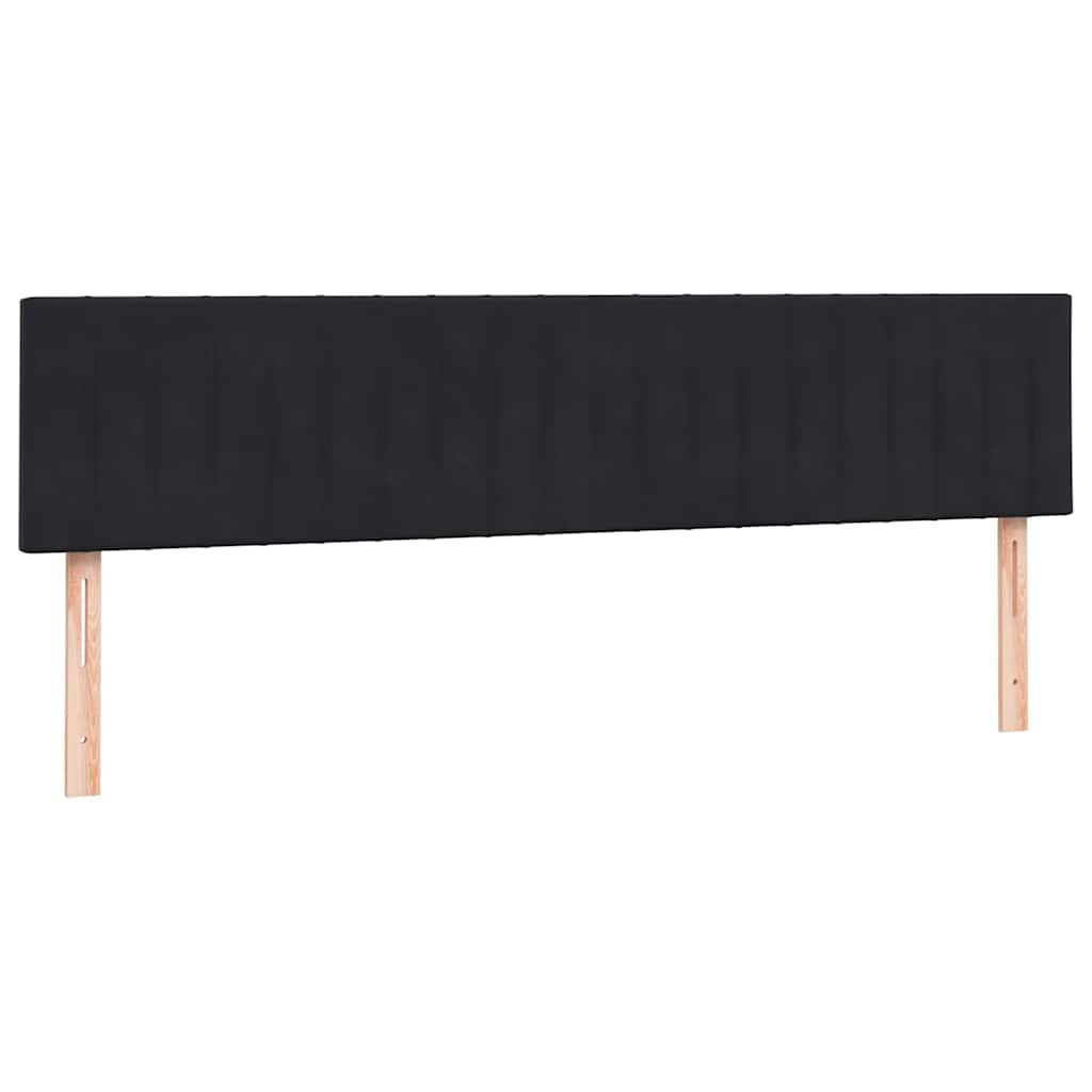 Boxspring met matras en LED fluweel zwart 200x210 cm