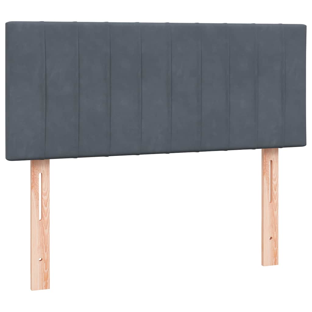 Boxspring met matras en LED fluweel lichtgrijs 120x220 cm