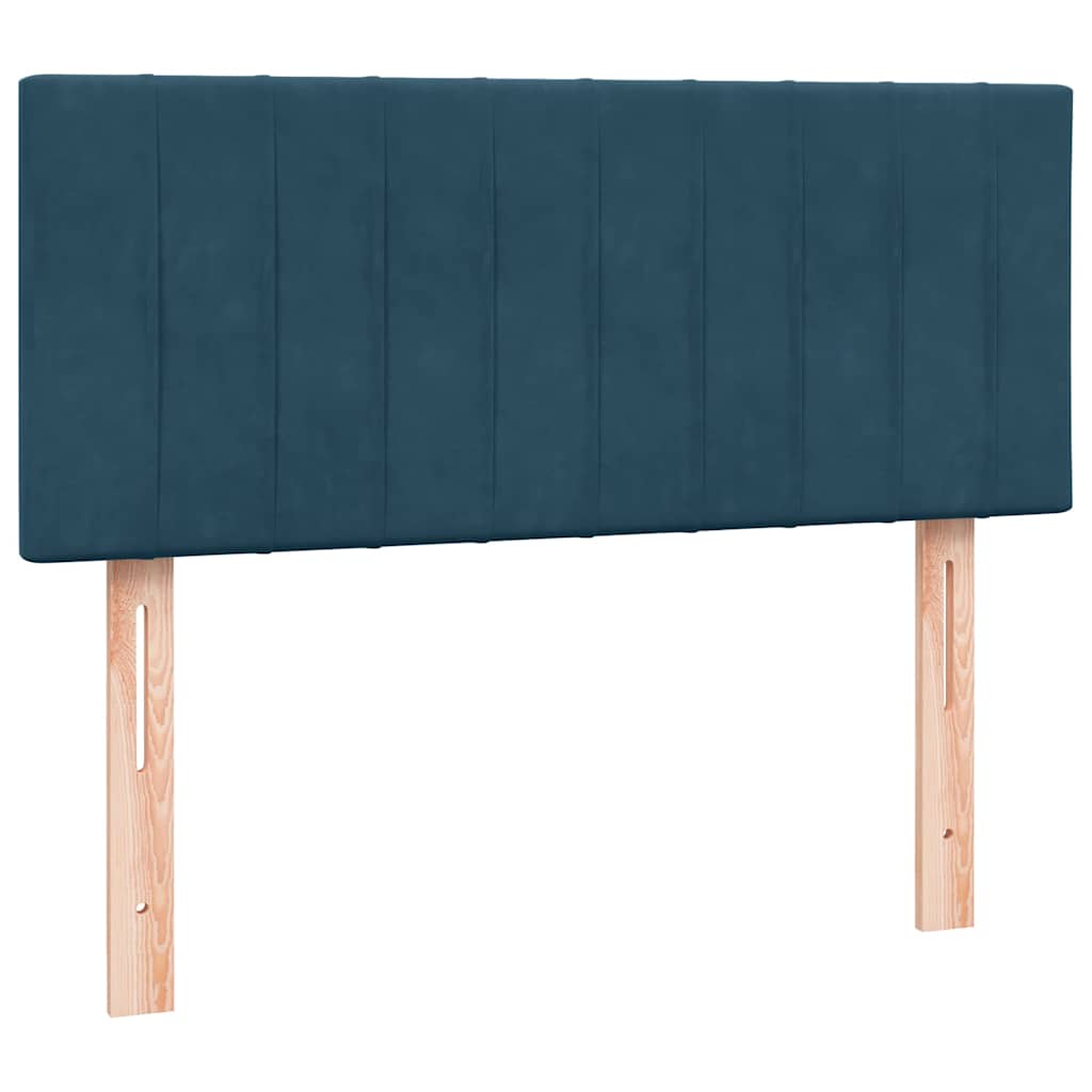 Boxspring met matras en LED fluweel donkerblauw 120x220 cm